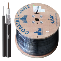 สาย RG 6/U Outdoor, 95% SHIELDED, Black PE w/Messenger ADVANCE 500m./Roll